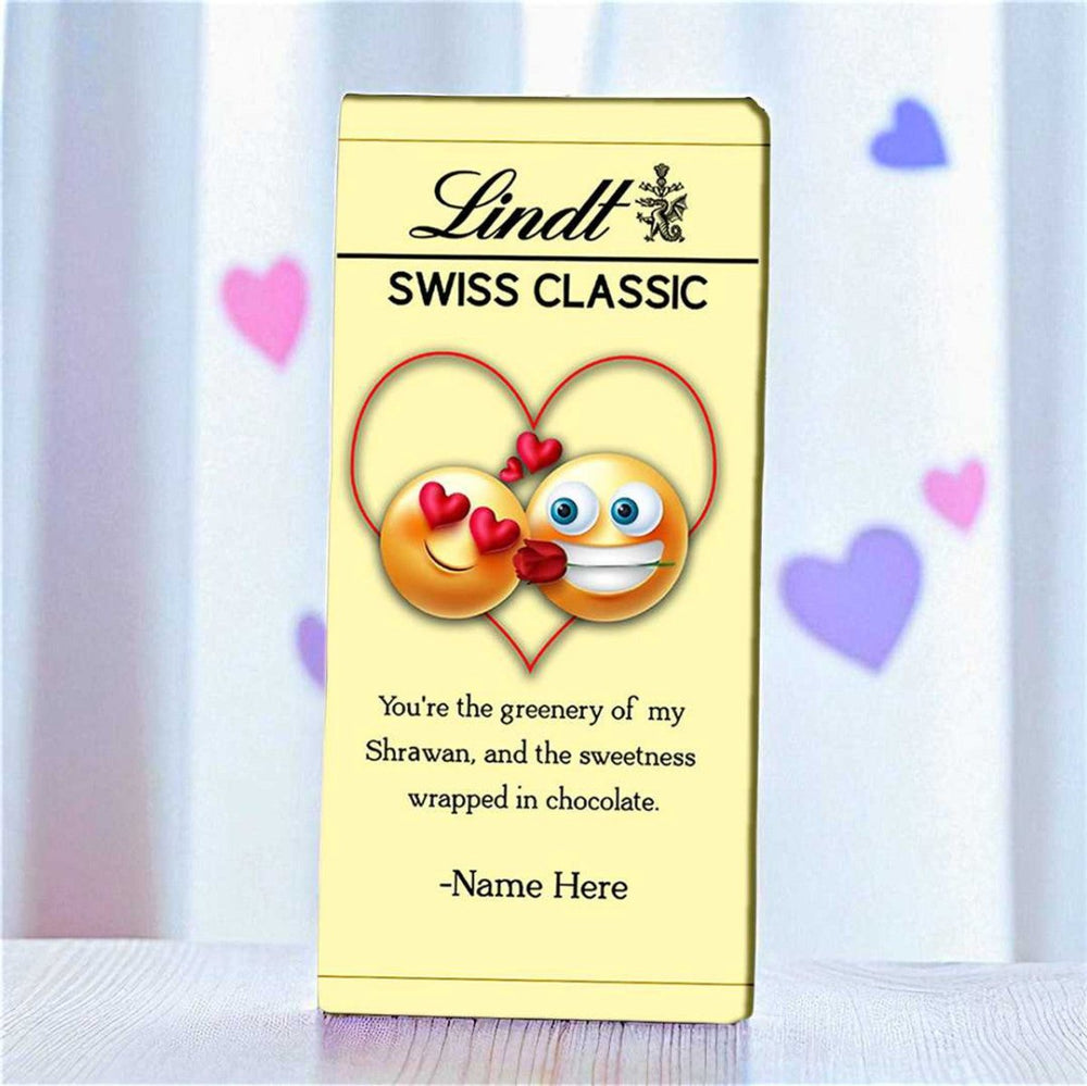 Customized Lindt Chocolate with Almonds & Hazelnuts 100g - Flowers to Nepal - FTN