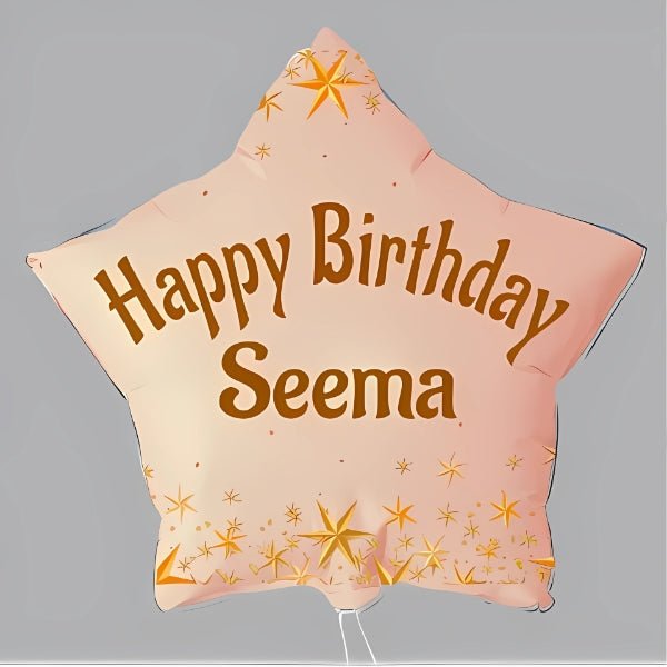 Customized Star - Shaped Birthday Balloon (Small Size) - Flowers to Nepal - FTN