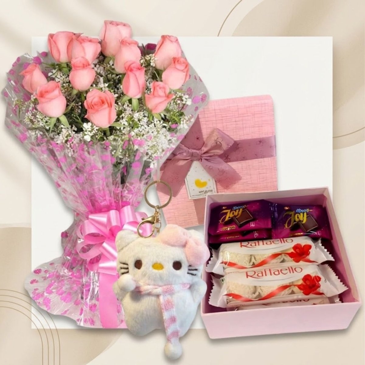 Cute Floral & Chocolate Celebration Box - Flowers to Nepal - FTN