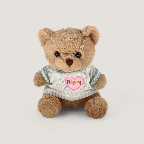 Cute Light Brown Teddy Bear wearing T-Shirt - 9 Inches - Flowers to Nepal - FTN