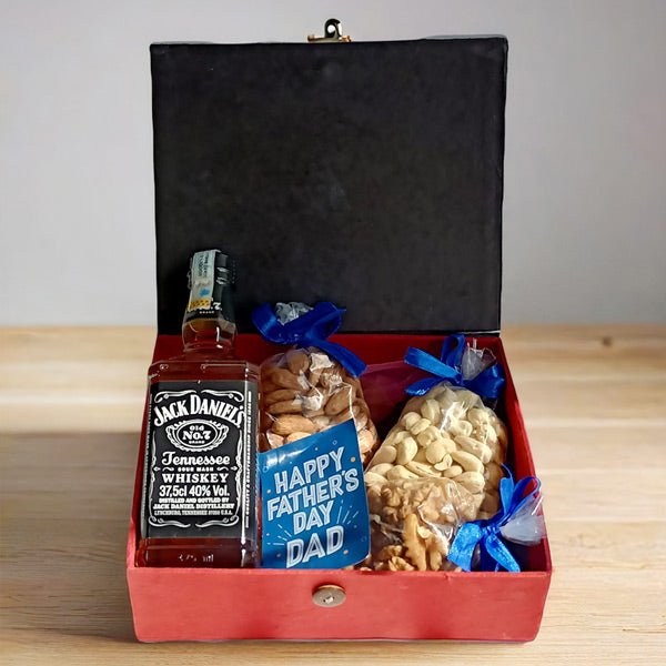 Dad's Luxury Whiskey & Dry Nuts Hamper - Flowers to Nepal - FTN