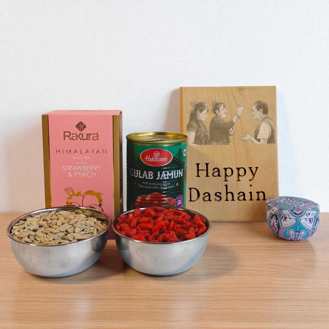Dashain Delight Combo with Traditional Sweets - Flowers to Nepal - FTN