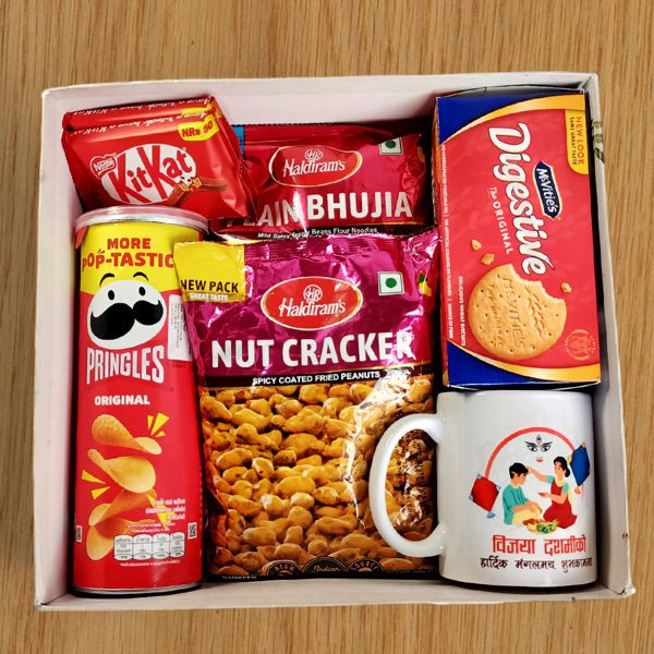 Dashain Festive Snacks Gift Box - Flowers to Nepal - FTN