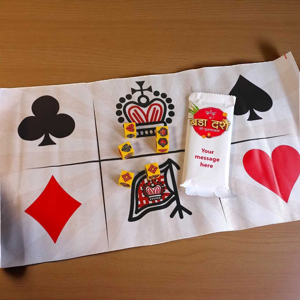 Dashain Sweet Gift Set With Fun Game & Chocolate - Flowers to Nepal - FTN