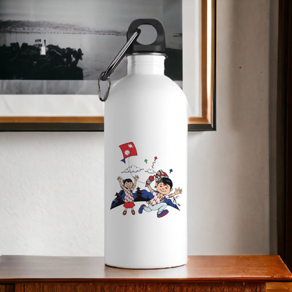 Dashain Theme Printed Water Bottle - Flowers to Nepal - FTN