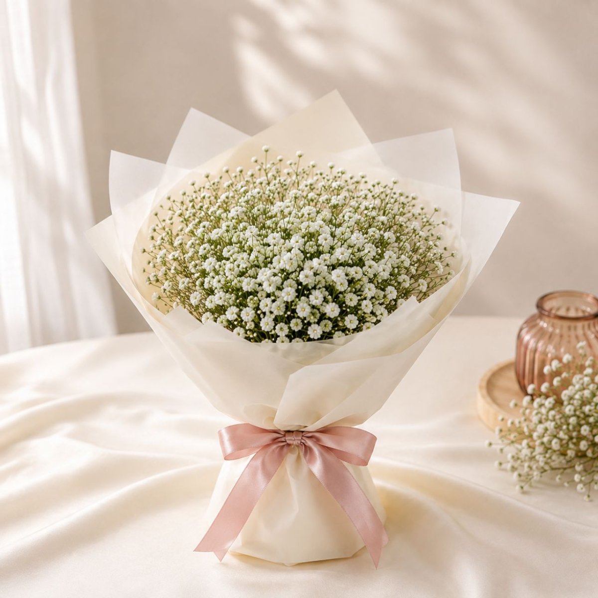 Delicate Gypsophila Flower Bouquet - Flowers to Nepal - FTN
