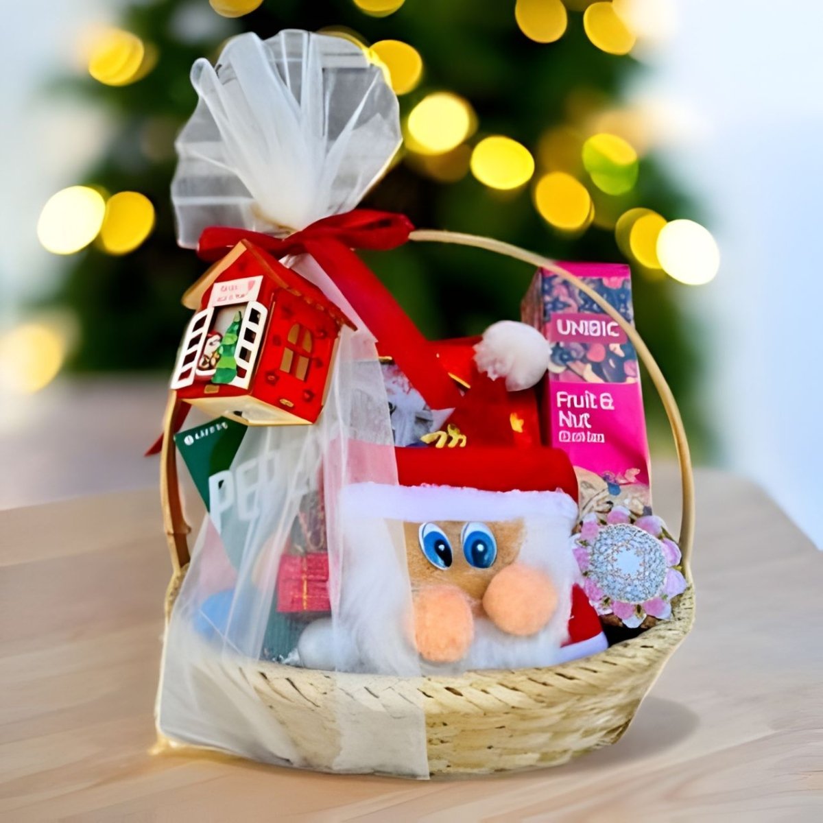 Delight Christmas Treats & Decor Gift Basket - Flowers to Nepal - FTN