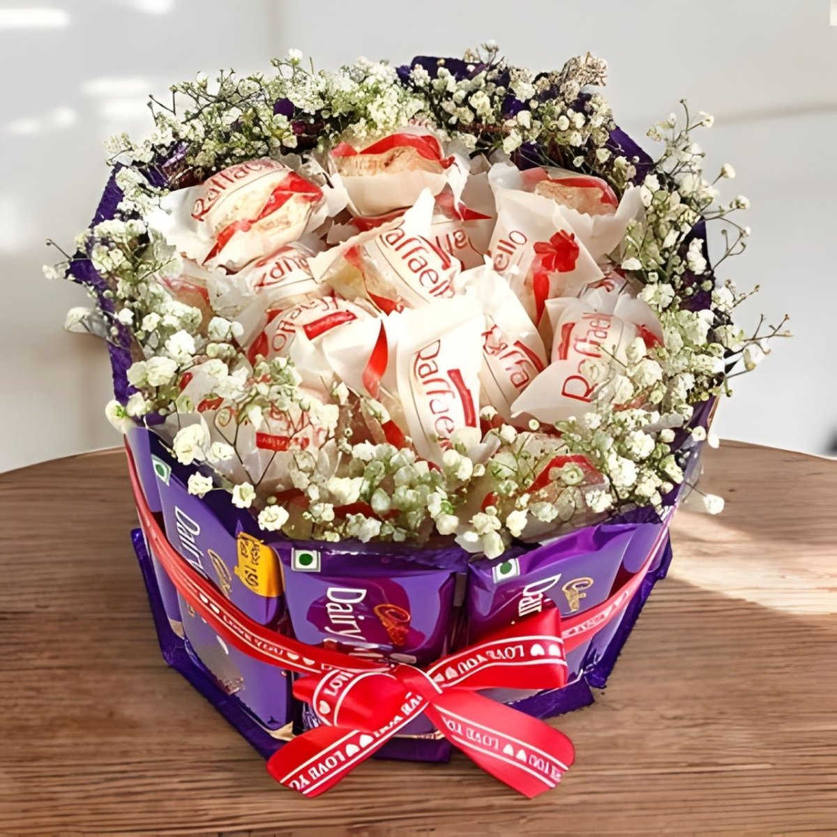 Delight Raffaello & Cadbury Chocolates Tower - Flowers to Nepal - FTN