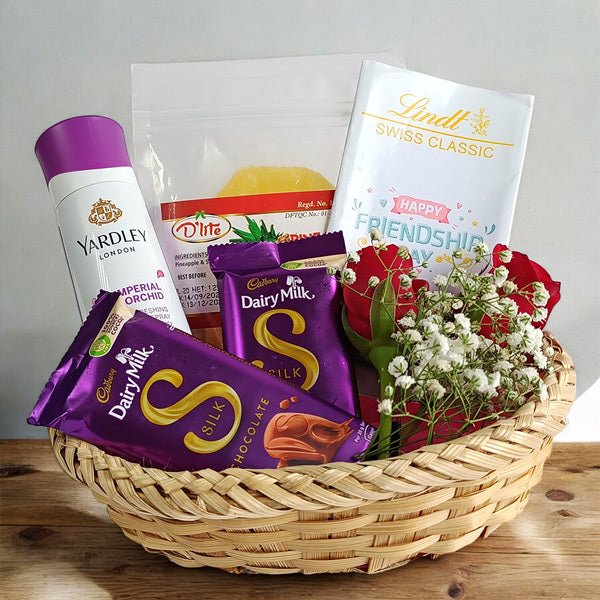 Delightful Sweets Gift Basket for Friendship Day - Flowers to Nepal - FTN