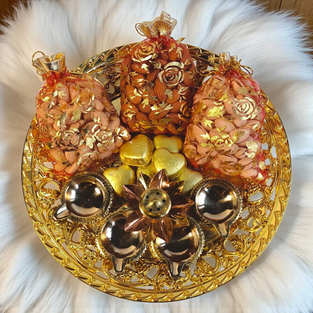 Dhoop Stand & Pala Diyo with Nuts - Flowers to Nepal - FTN