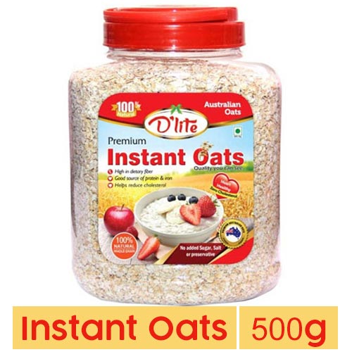 D'lite Premium Instant Oats 500 g Jar - Flowers to Nepal - FTN