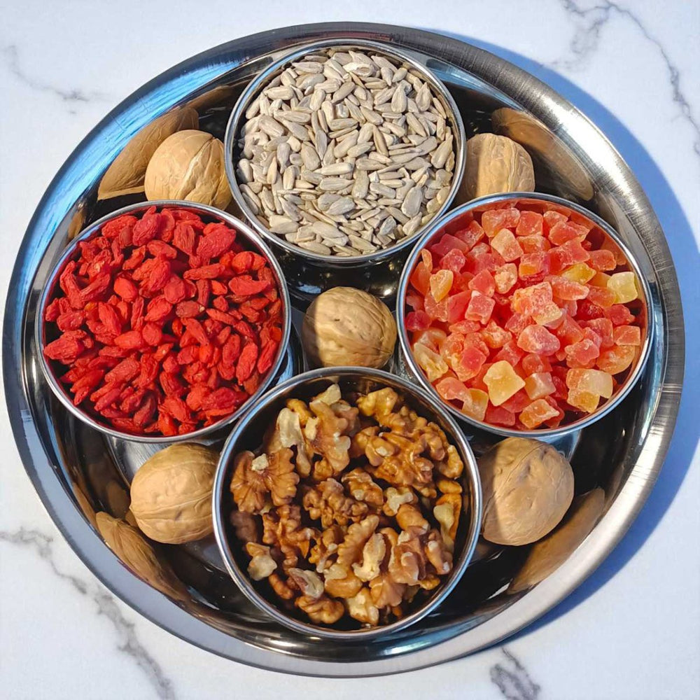 Dry Fruits & Nuts Gift In Tray - Flowers to Nepal - FTN