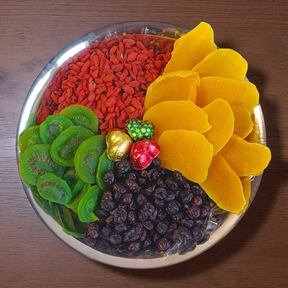 Dry Fruits & Nuts With Chocolate Platter - Flowers to Nepal - FTN