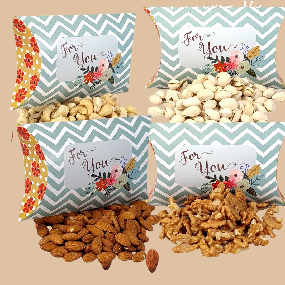 Dry Nuts in Pillow box (800g) - Flowers to Nepal - FTN