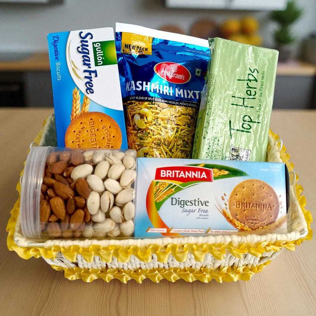 Dry Nuts & Snacks Gift Basket - Flowers to Nepal - FTN