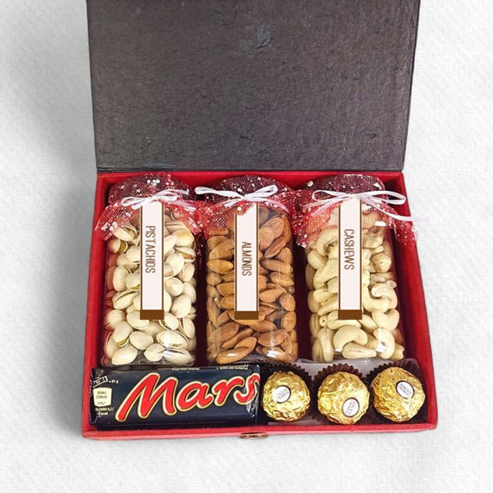 Dry Nuts With Chocolate Combo - Flowers to Nepal - FTN