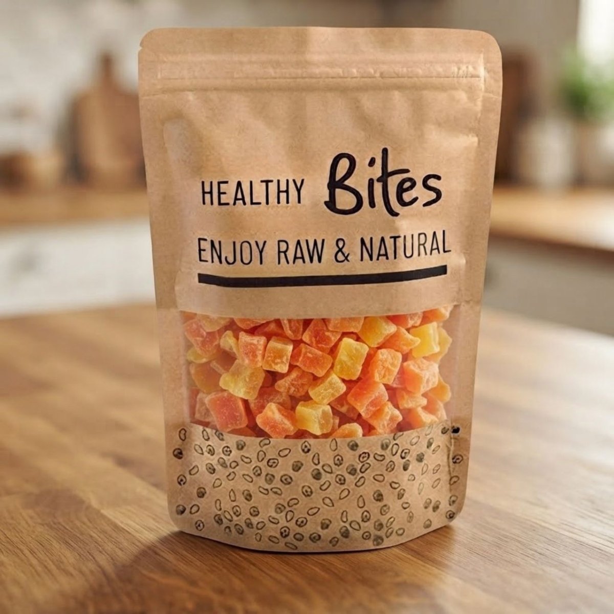 Dry Papaya Fruits In Resealable Pouch 200g - Flowers to Nepal - FTN