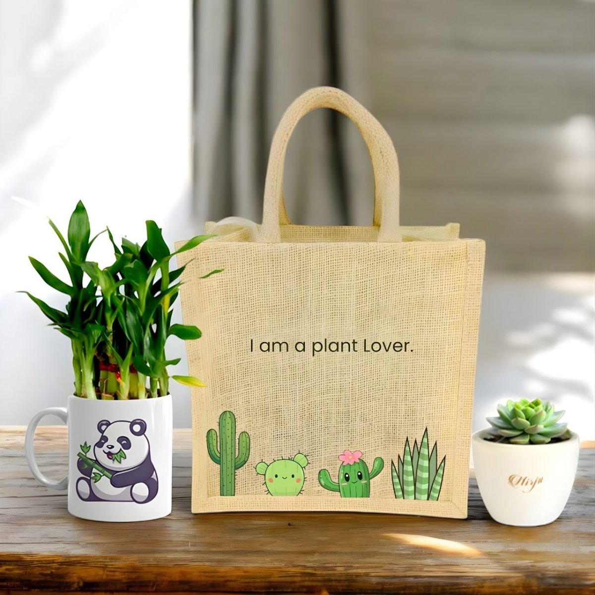 Eco - Friendly Bag & Plant Gift Set - Flowers to Nepal - FTN