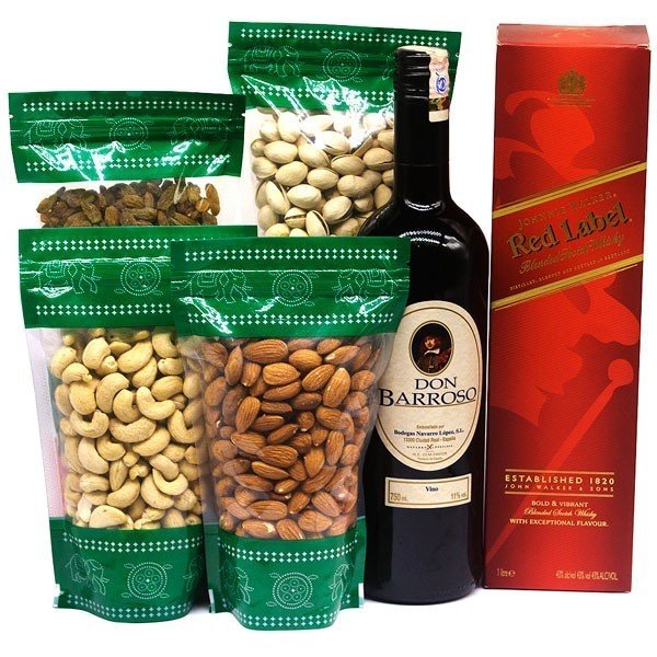Elegant Celebration Drinks & Nuts Set - Flowers to Nepal - FTN