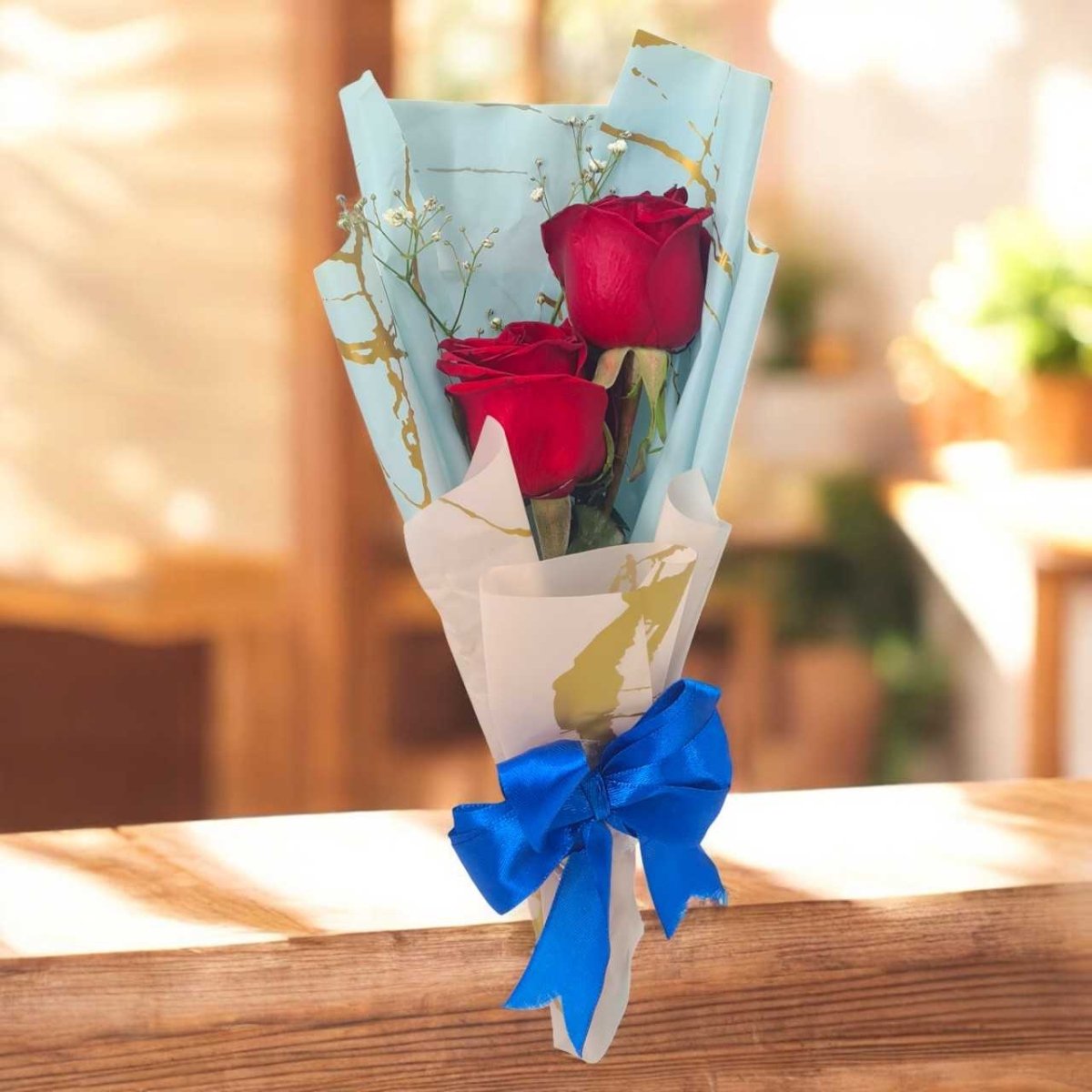 Elegant Double Red Rose Bouquet - Flowers to Nepal - FTN