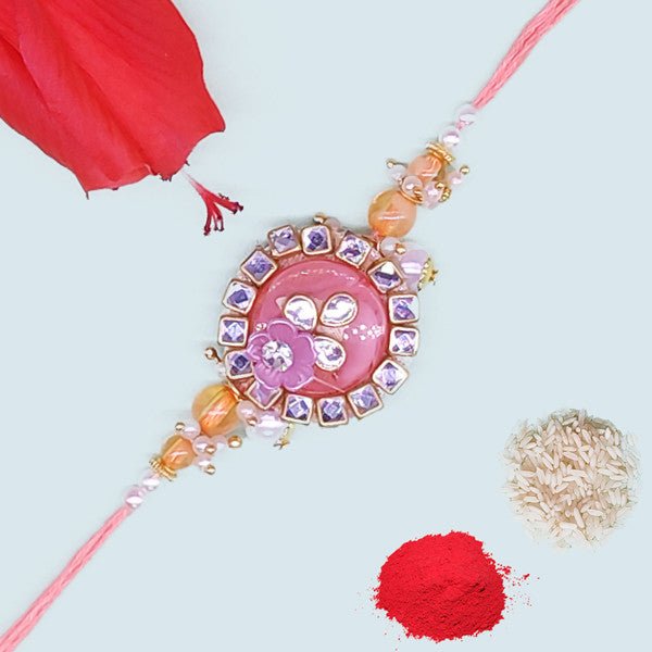 Elegant Floral Rakhi Gift - Flowers to Nepal - FTN