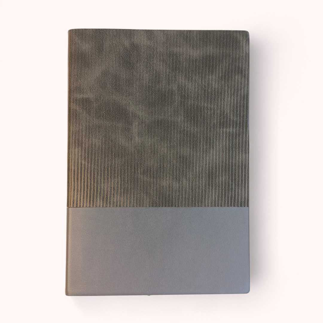Elegant Grey Leather Diary - Flowers to Nepal - FTN