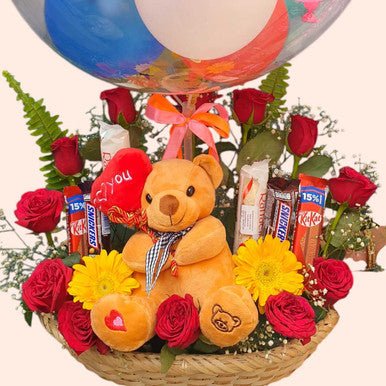 Elegant Love Celebration Bamboo Basket - Flowers to Nepal - FTN