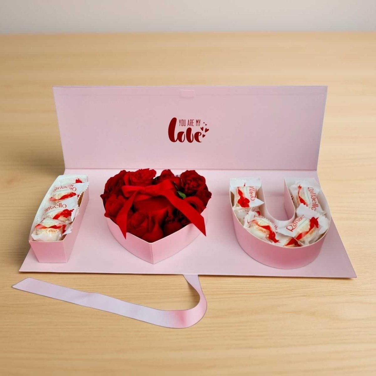 Elegant Love Hamper: Chocolates, Roses & Ring - Flowers to Nepal - FTN