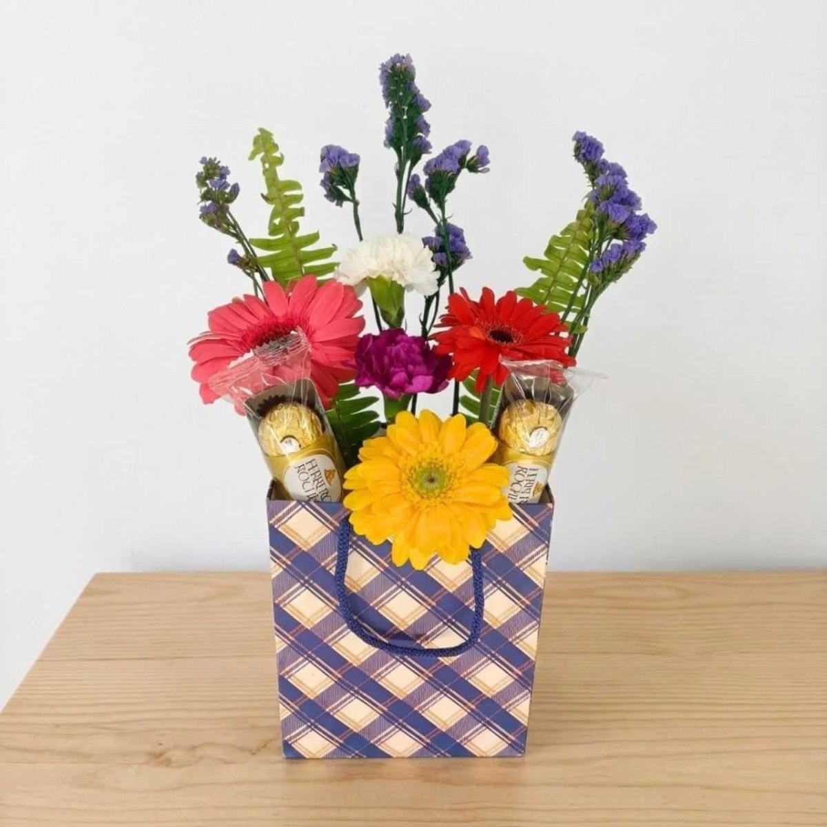 Elegant Mixed Flowers & Chocolate Gift Combo - Flowers to Nepal - FTN