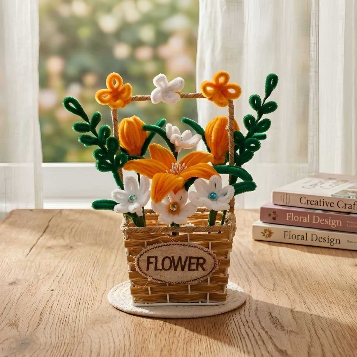 Elegant Orange Lily Flower Basket - Flowers to Nepal - FTN