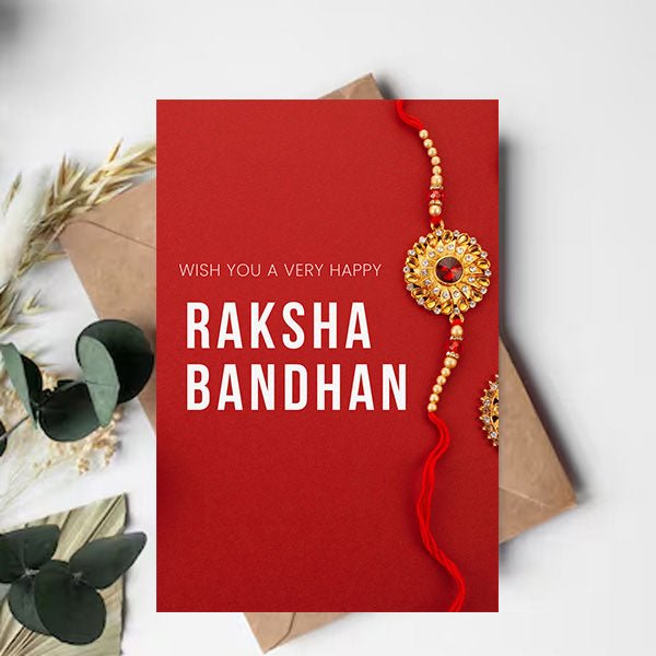 Elegant Raksha Bandhan Greeting Card - Flowers to Nepal - FTN