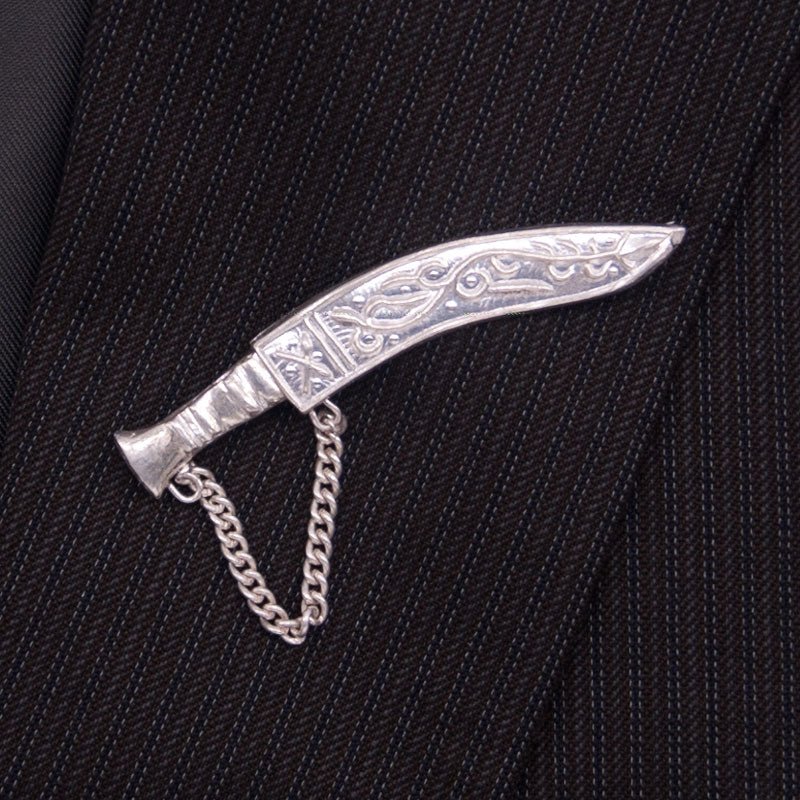 
                  
                    Elegant Silver Khukuri Pin - Flowers to Nepal - FTN
                  
                