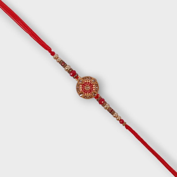 Elegant Stone Embellished Rakhi - Flowers to Nepal - FTN