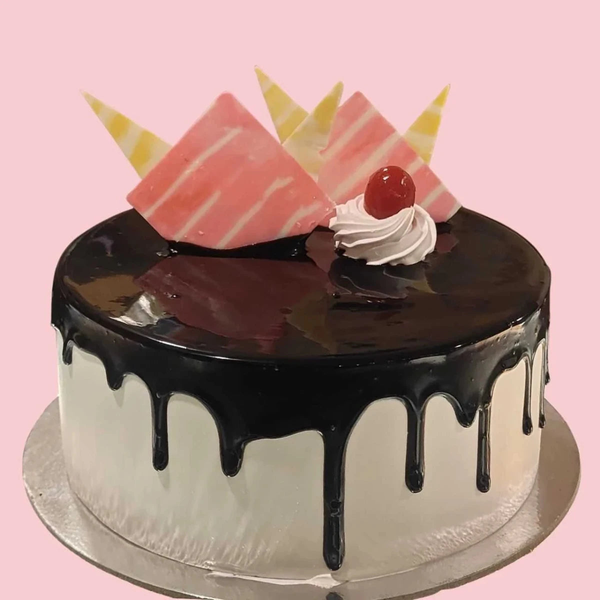 Elegant White Forest Cream Cake – Chitwan Only - Flowers to Nepal - FTN