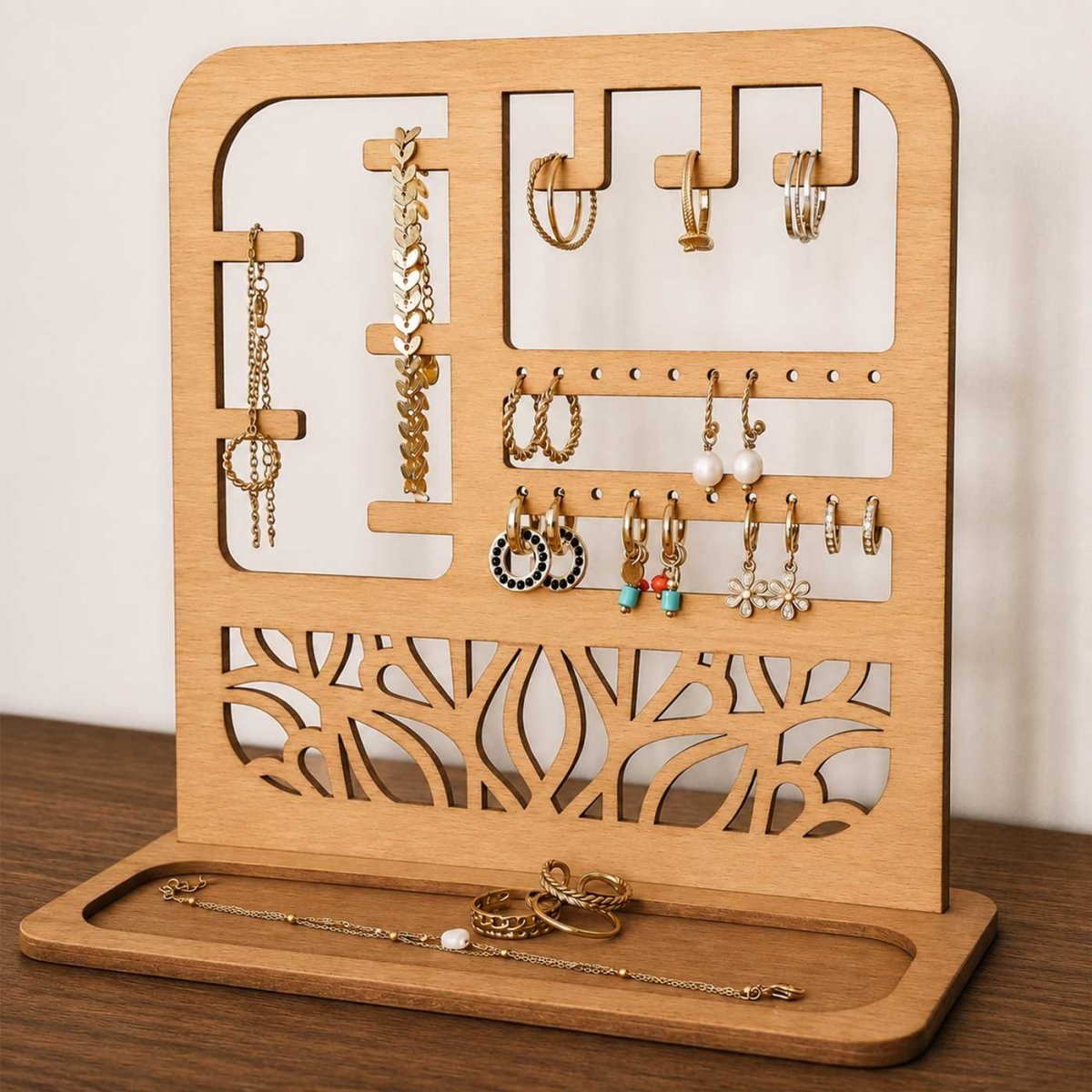 Elegant Wooden Accessories Organizer - Flowers to Nepal - FTN