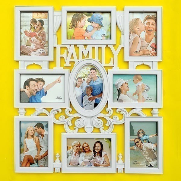 Family Collage Photo Frame Decor, Holds 9 Photos - Flowers to Nepal - FTN