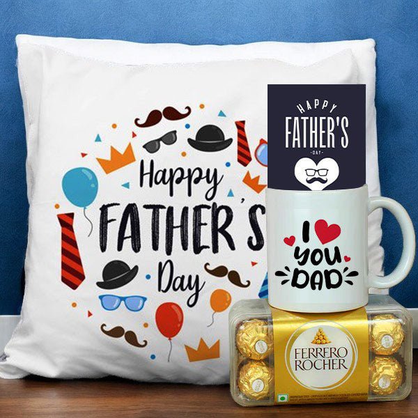 Father's Day Treat with Chocolates and Personalized Hamper - Card FREE - Flowers to Nepal - FTN