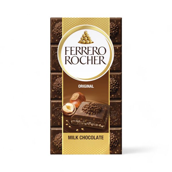 
                  
                    Ferrero Rocher Original Milk Chocolate Bar - 90g - Flowers to Nepal - FTN
                  
                