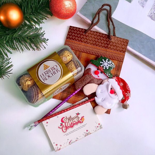 Ferrero Rocher with Christmas Pen, Card Gift - Flowers to Nepal - FTN