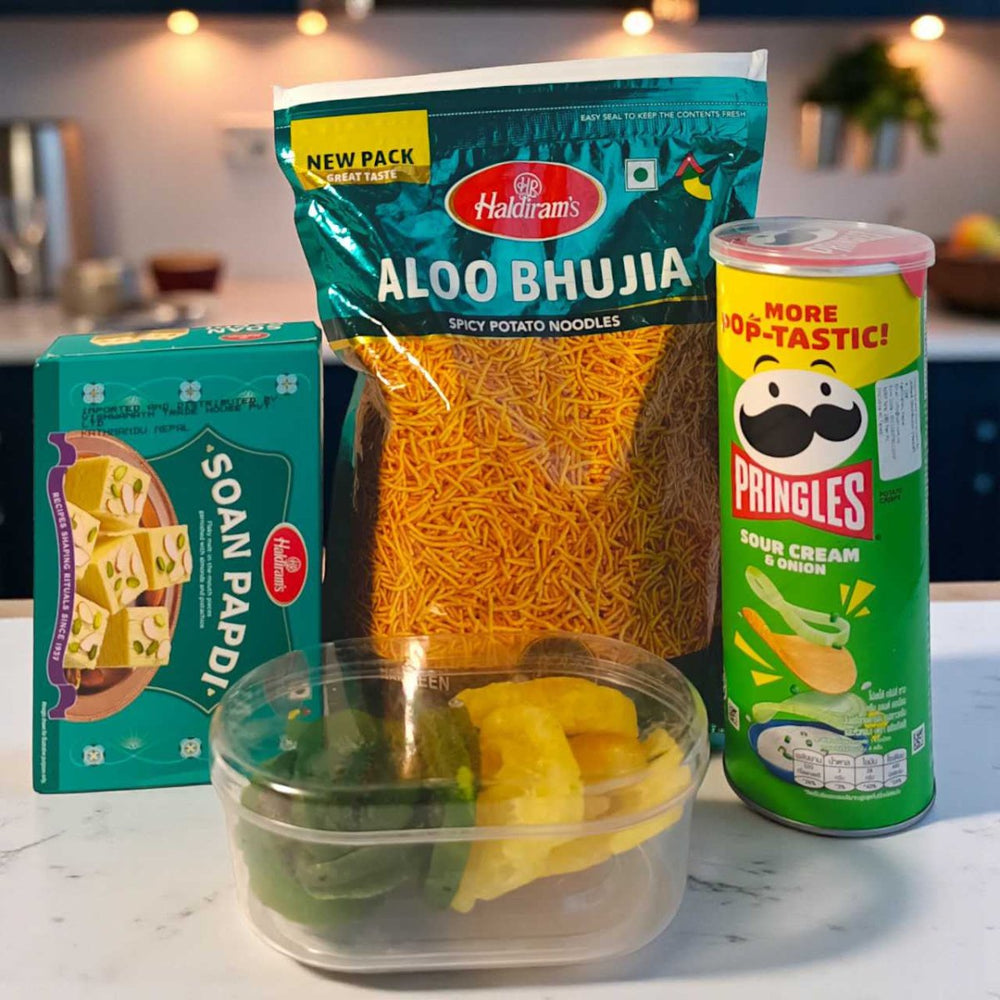 Festival Snacks & Sweets Hamper With Dry Fruits - Flowers to Nepal - FTN