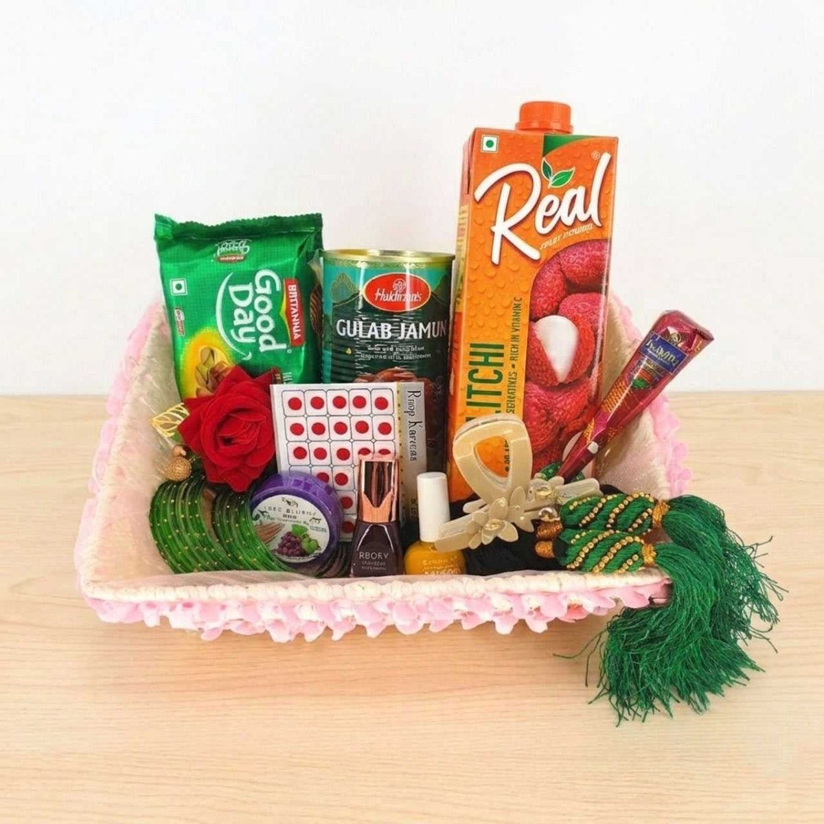 Festive Beauty, Mehendi & Sweets Basket - Flowers to Nepal - FTN