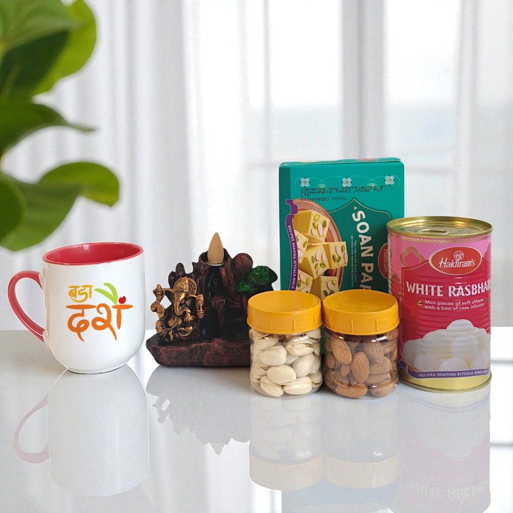 Festive Dashain Harmony Hamper with Sweets - Flowers to Nepal - FTN