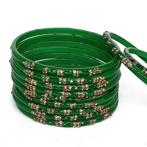 Festive Green Bangles (Set of 8) - Flowers to Nepal - FTN