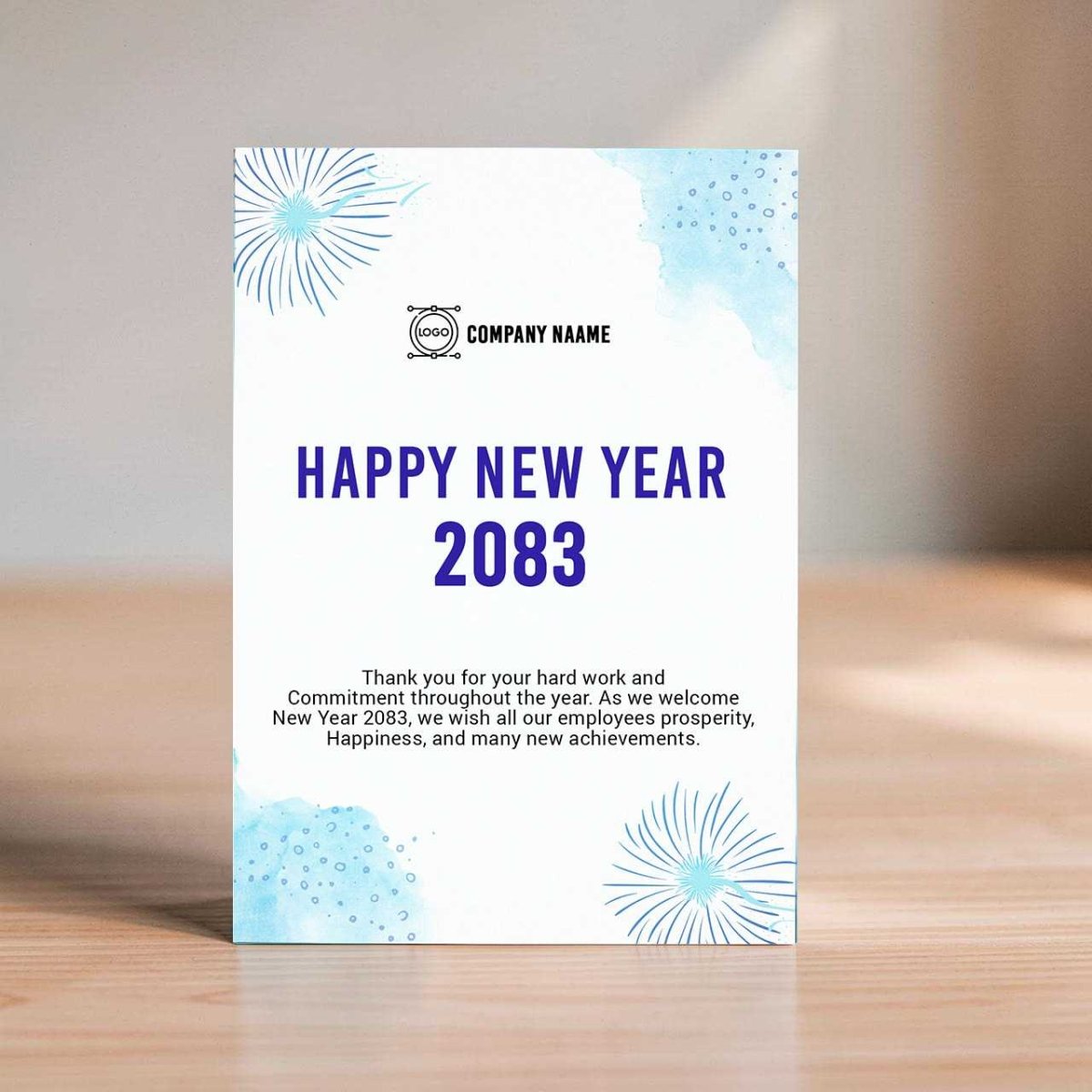 Festive Happy New Year 2083 Greeting Card – Corporate Edition - Flowers to Nepal - FTN
