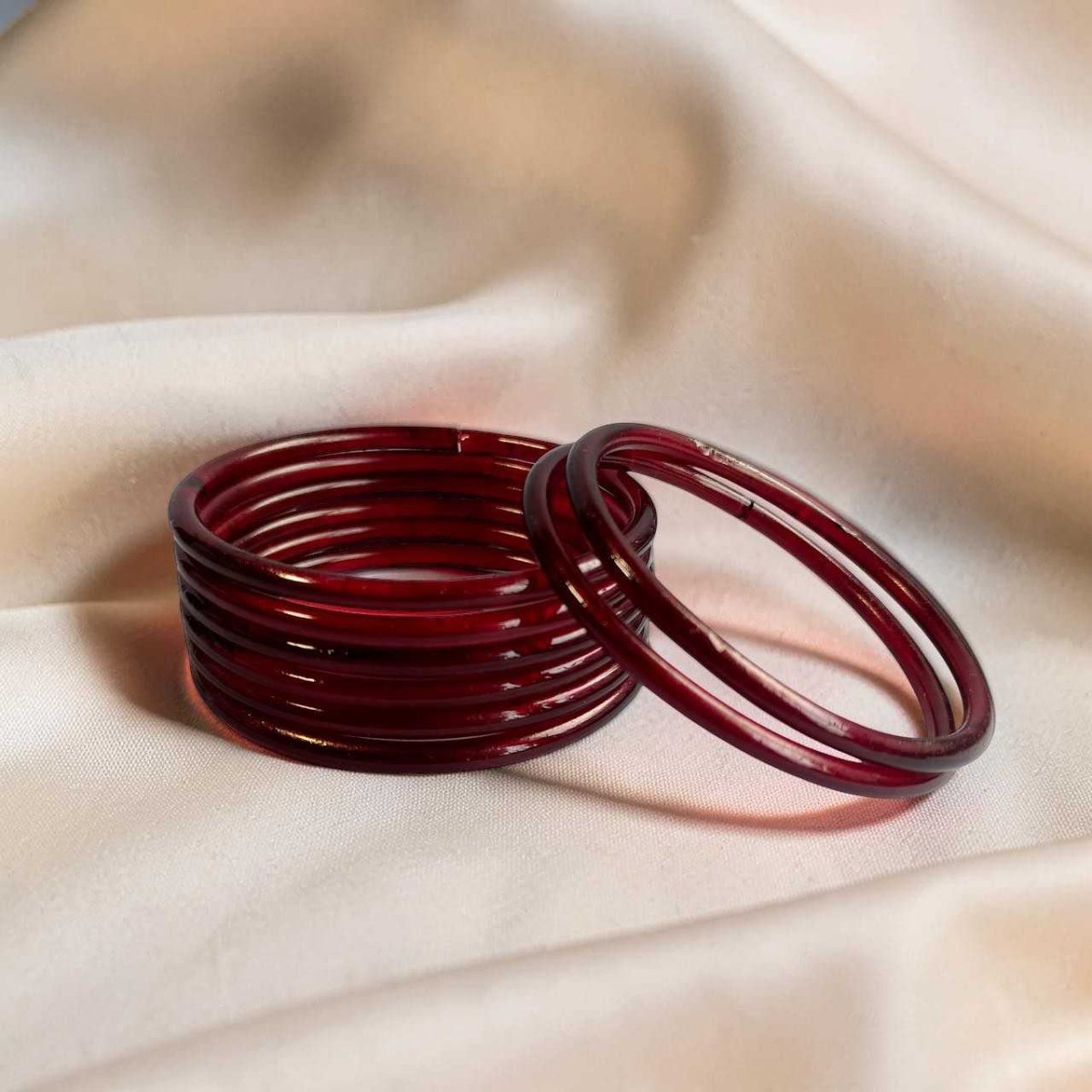 Festive Maroon Bangles (Set of 8) - Flowers to Nepal - FTN
