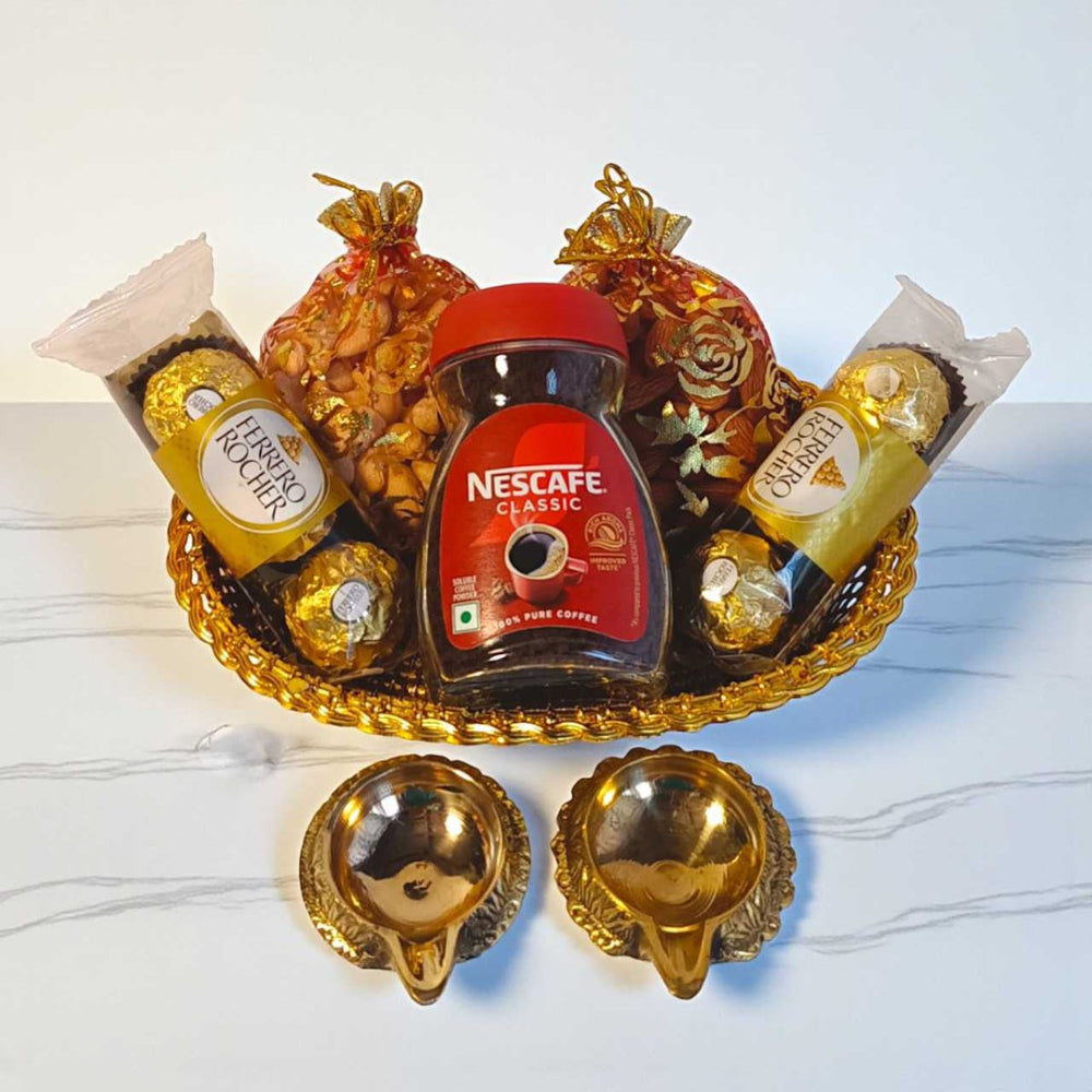 Festive Treats Tray with Diyos - Flowers to Nepal - FTN