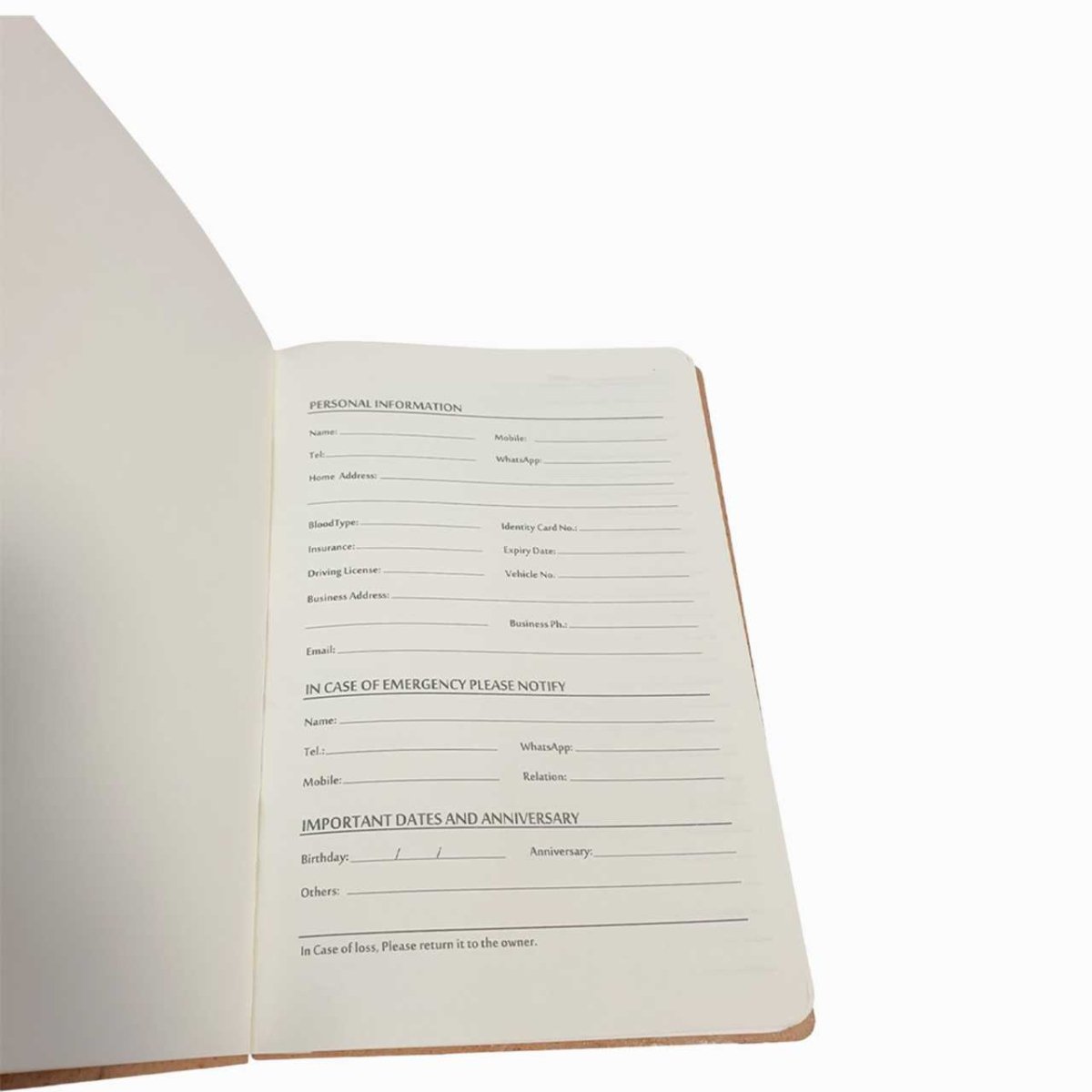 Floral Engraved Wooden Notebook - Flowers to Nepal - FTN