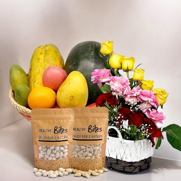 Floral Fruit & Nut Combo - Flowers to Nepal - FTN
