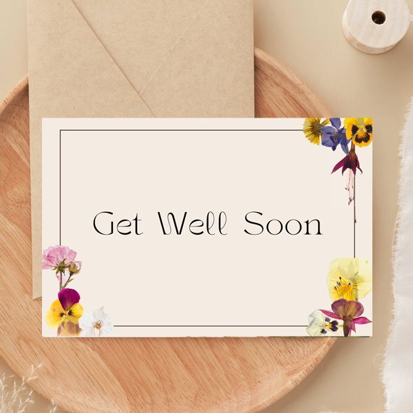 Floral Get Well Soon Greeting Card - Flowers to Nepal - FTN