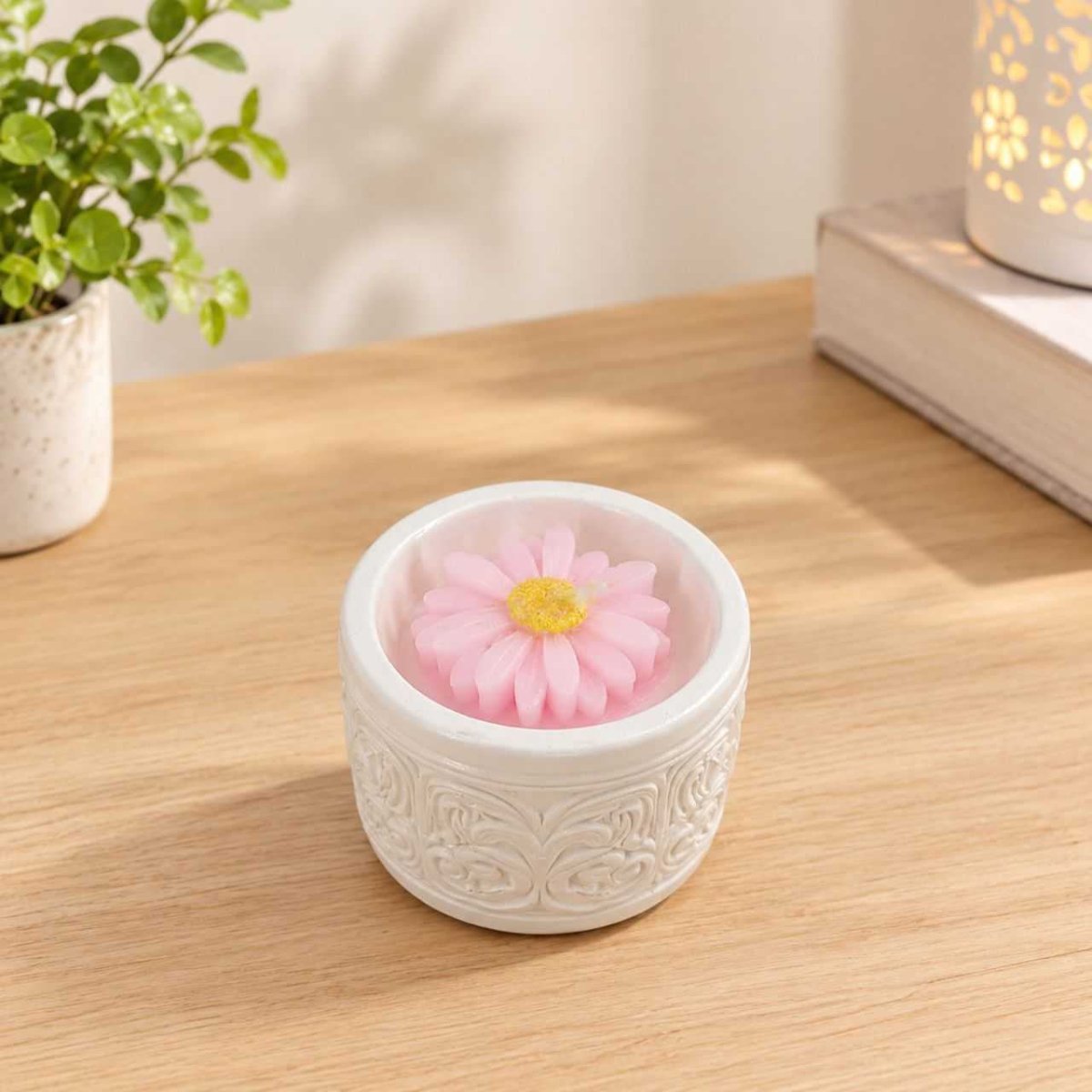 Floral Marble Design Candle - Flowers to Nepal - FTN